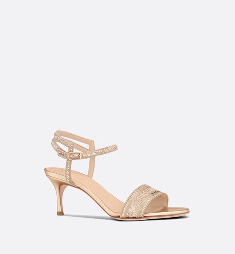 nude dior sandals